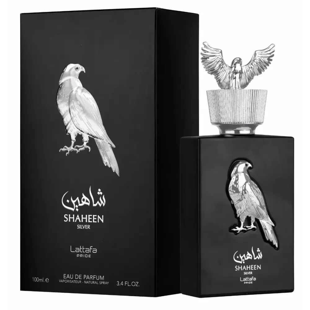 🦅✨ SHAHEEN SILVER – Lattafa | Unisex · Árabe | 100% ORIGINAL · 100ML Fresco · Elegante · Versátil