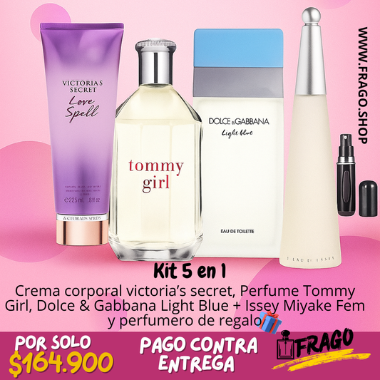 💎🔥 Kit 5 en 1 Femenino – “Frescura y dulzura para cada momento” Floral · Fresco · Femenino