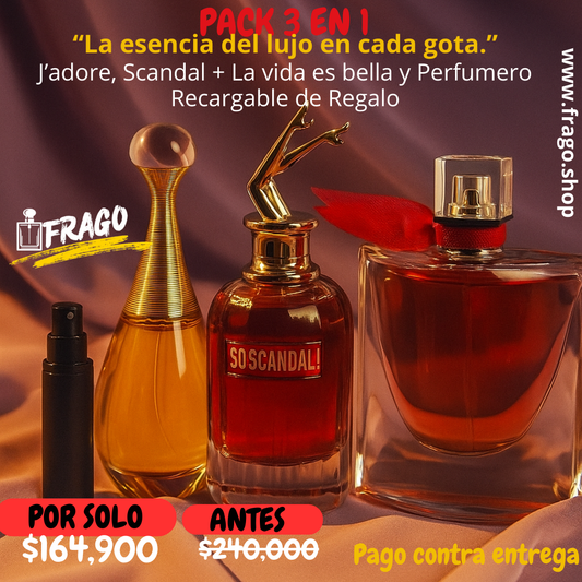 💎🔥 Pack 3 en 1 – “La esencia del lujo en cada gota” Dulce · Elegante · Seductor