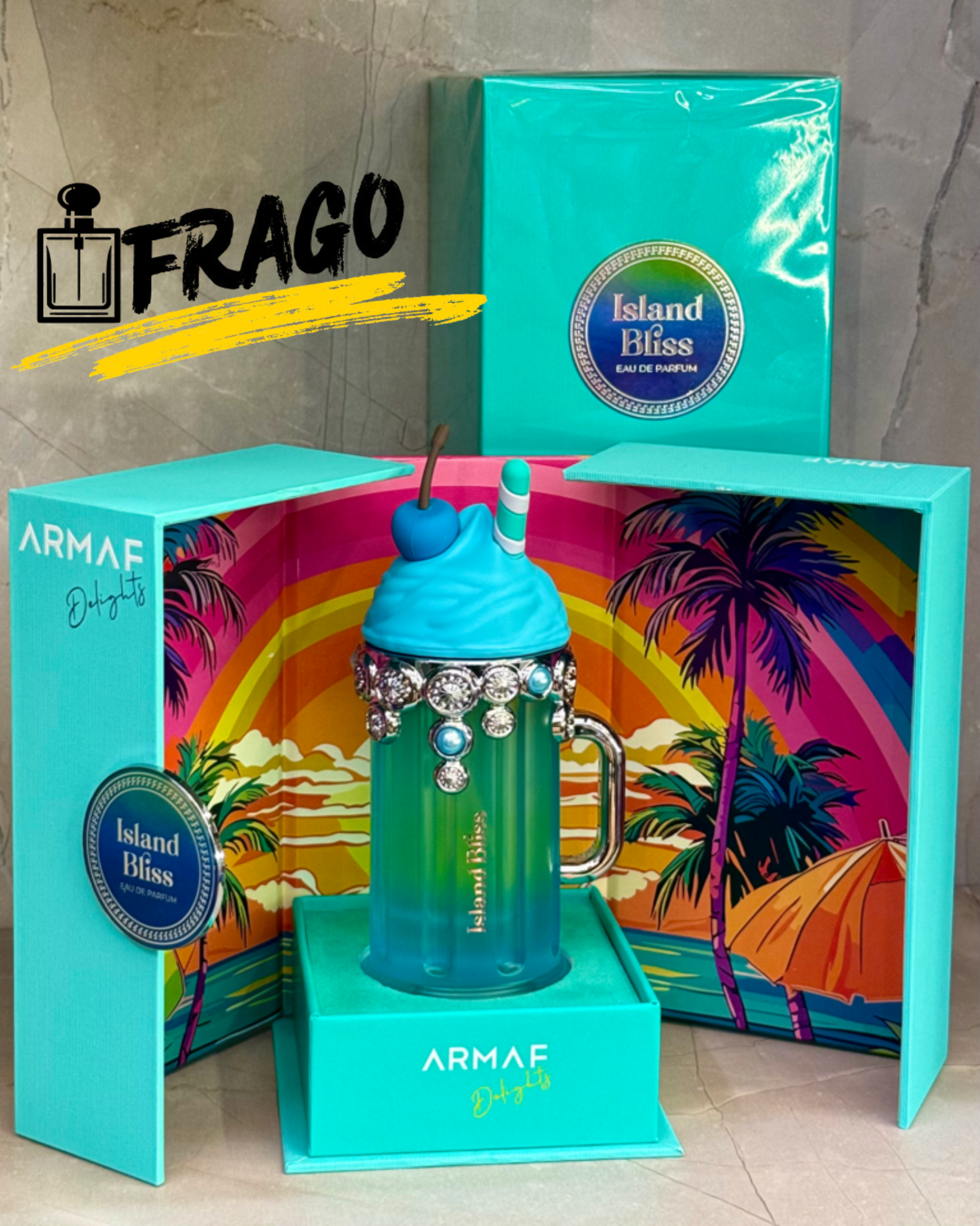 🌴✨ ARMAF ISLAND BLISS CALIDAD PREMIUM| Unisex · Árabe Tropical · Dulce · Alegre