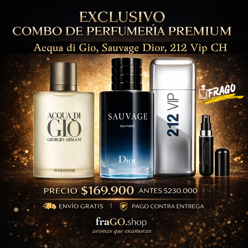 🔥🖤 Exclusivo Combo de Perfumería Premium – “Elegancia masculina que impacta” Fresco · Intenso · Seductor