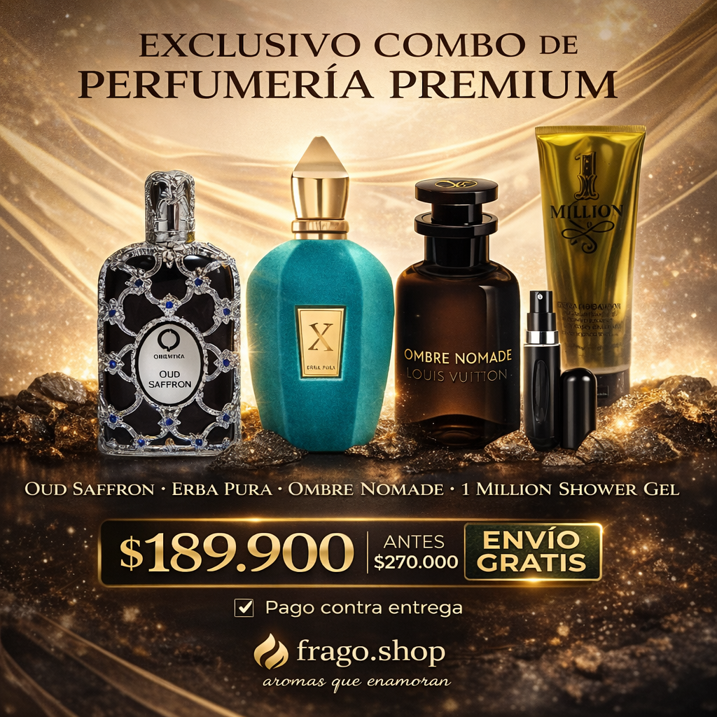 💎🔥 Combo Exclusivo Oud Saffron + Erba Pura + Ombre Nomade Intenso · Dulce · Lujoso