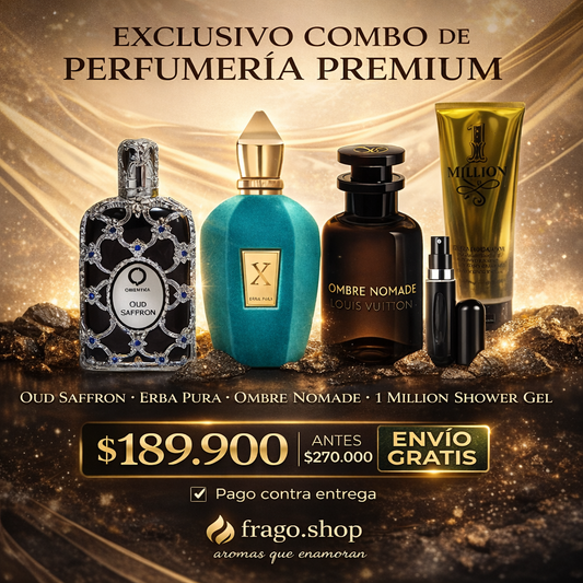 💎🔥 Combo Exclusivo Oud Saffron + Erba Pura + Ombre Nomade Intenso · Dulce · Lujoso