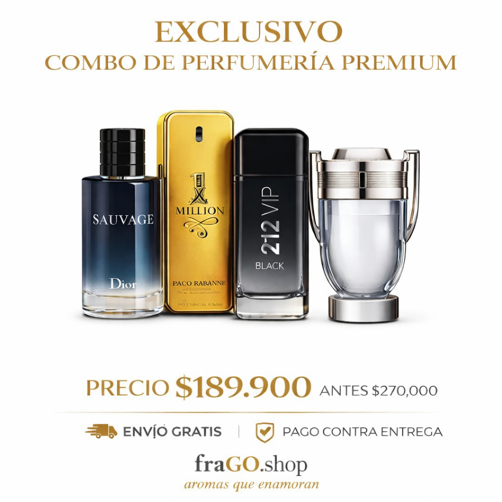 💎🔥 Combo Íconos Masculinos x4 – “Poder y elegancia en cada aroma” Fresco · Dulce · Intenso · Seductor