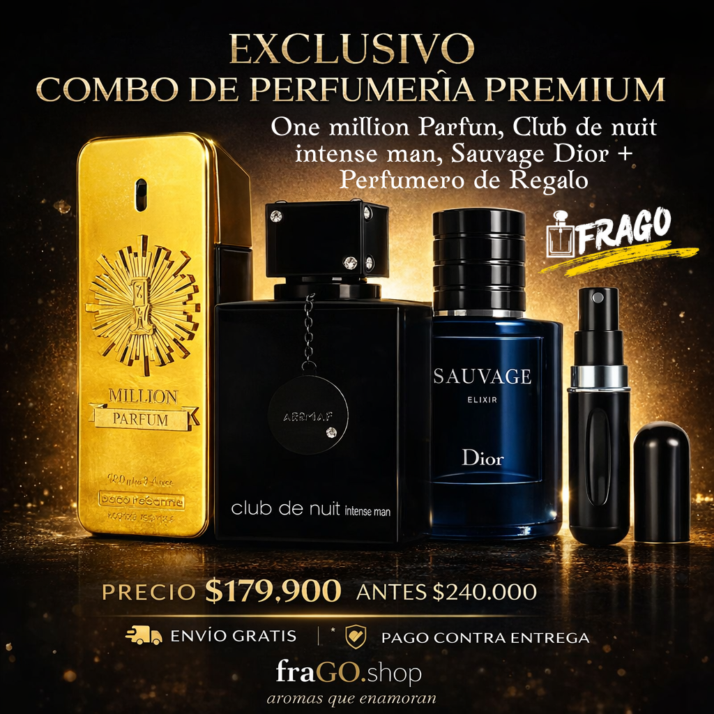 💎🔥 Combo Premium x3 – “Lujo absoluto para hombres que imponen presencia” Dulce · Intenso · Poderoso